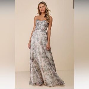 Ivory Multi Floral Print Maxi Dress
Lulus